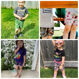 All Sizes Grow with Me Shorty Shorts & Skort - PDF Apple Tree Sewing Pattern