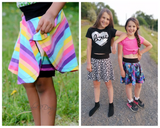 All Sizes Grow with Me Shorty Shorts & Skort - PDF Apple Tree Sewing Pattern