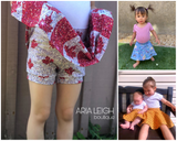 All Sizes Grow with Me Shorty Shorts & Skort - PDF Apple Tree Sewing Pattern