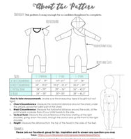 Little kids Grow On: Coverall Style Grow With Me Romper - PDF Apple Tree Sewing Pattern
