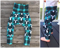 All Sizes Color Blocked Grow With Me Drop Crotch Joggers Trousers - PDF Apple Tree Sewing Pattern