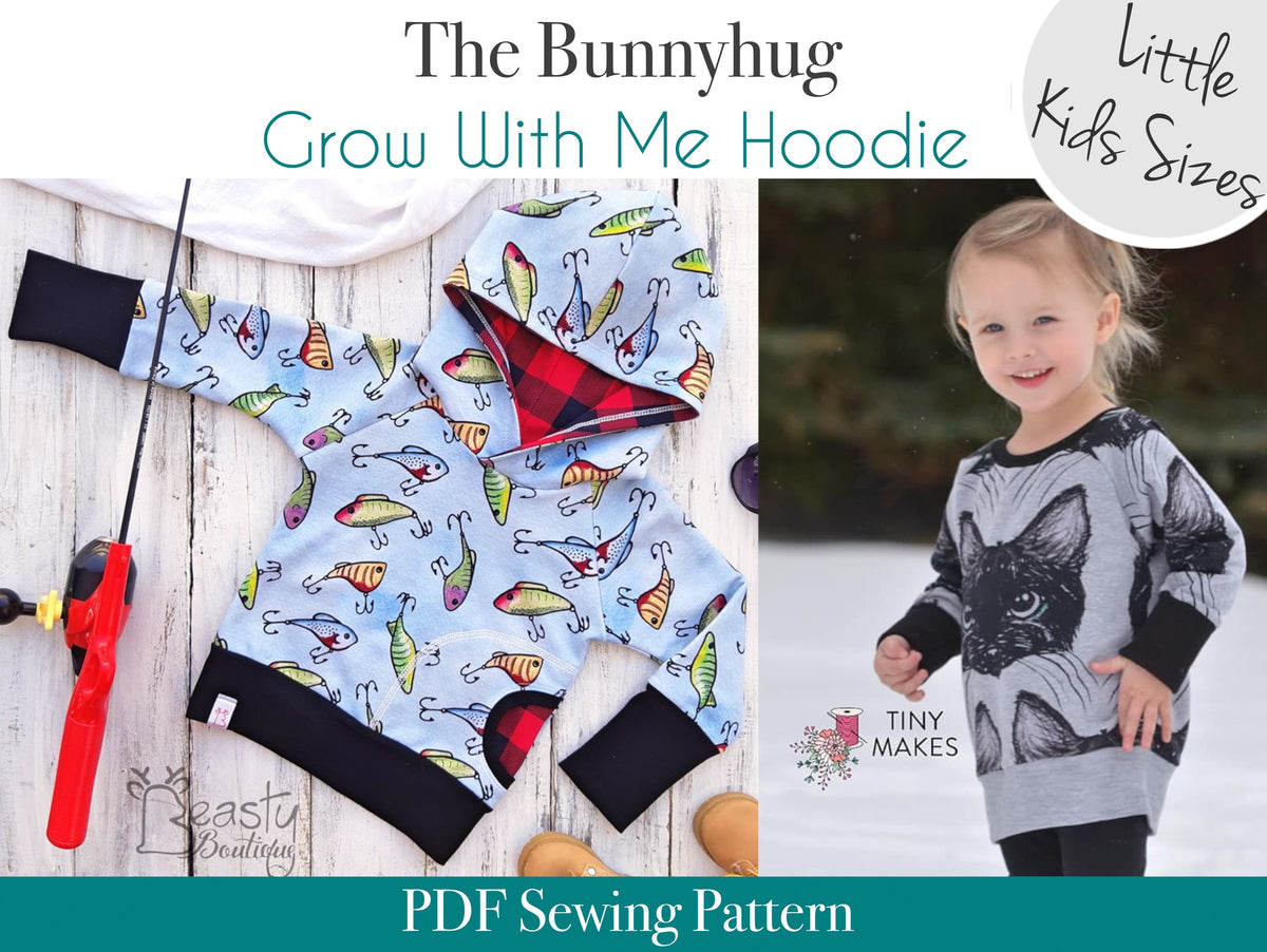 Little Kids Bunnyhug Grow With Me Hoodie - PDF Apple Tree Sewing Patte ...